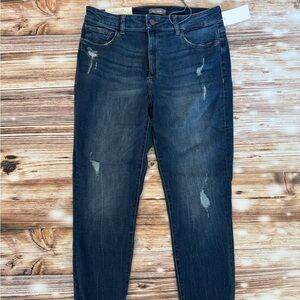 Distressed Blue Jeans